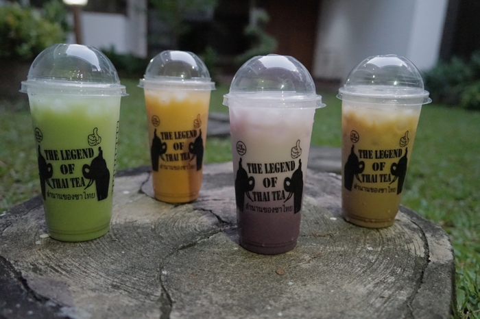 membuat thai tea taro