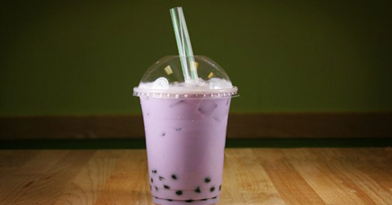 membuat thai tea taro