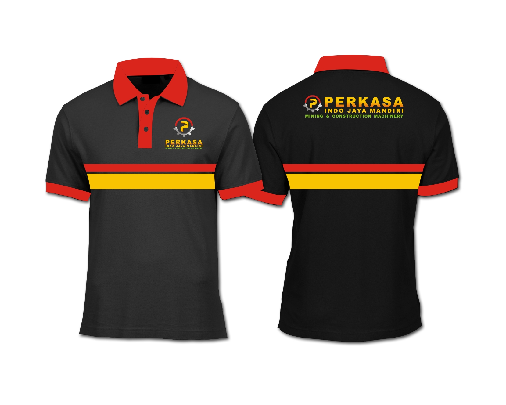desain kaos polo logo perusahaan