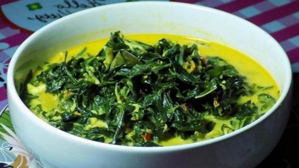 sayur daun singkong santan