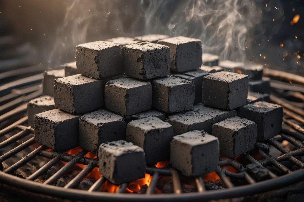 Uniform Shape Coconut Charcoal Cubes Grilling