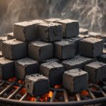 Uniform Shape Coconut Charcoal Cubes Grilling