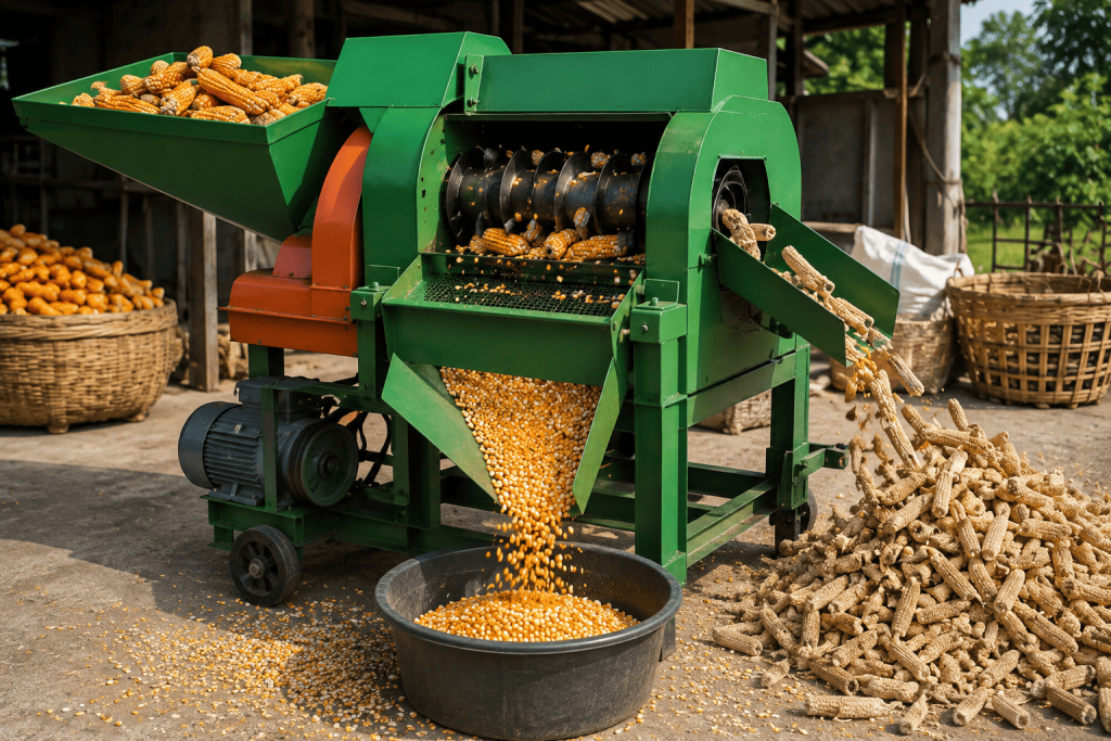cara mengoperasikan mesin perontok jagung