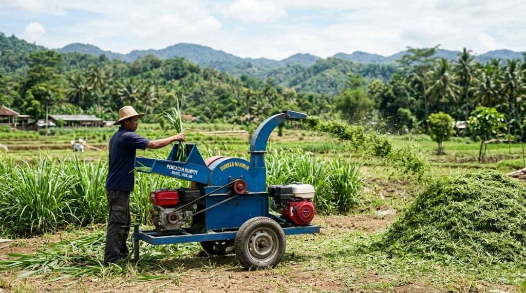 cara mencacah rumput agar hasilnya lebih merata