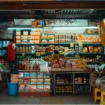Pemilik toko retail sedang mengecek stok barang di rak untuk menjaga persediaan tetap teratur