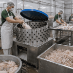 proses perontokan bulu ayam