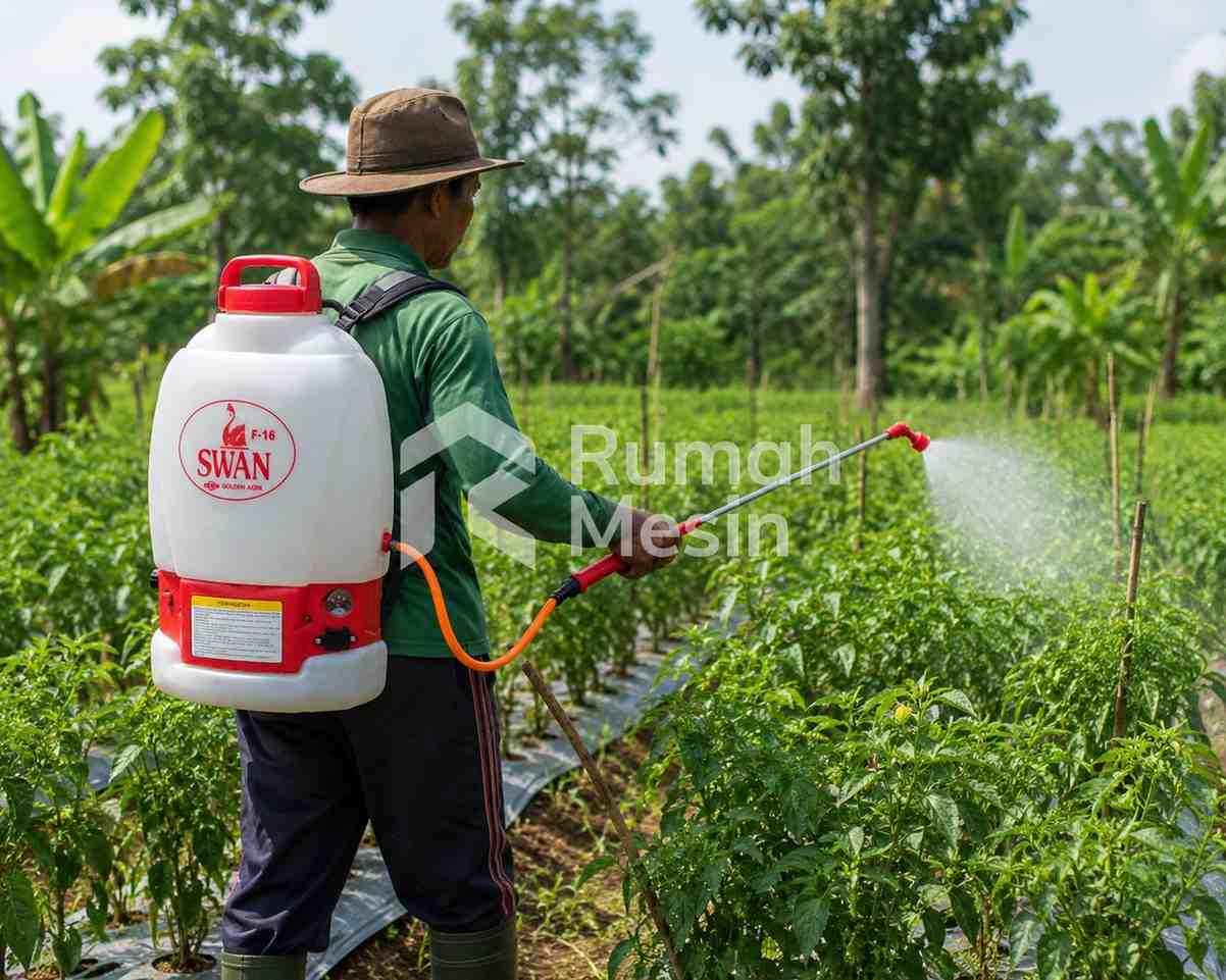 Membersihkan hand sprayer elektrik setelah digunakan